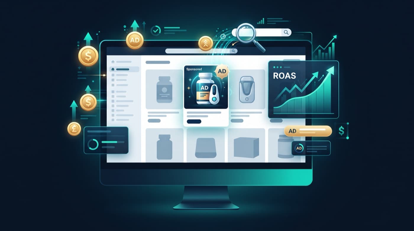 Retail media advertising dashboards for consumer healthcare brands on Amazon.sa, Noon and Nahdi Online in Saudi Arabia
